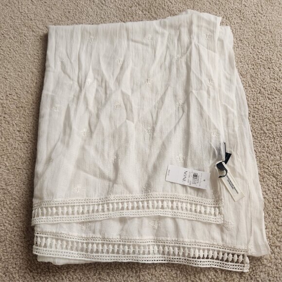 NWT Embroidered Crochet Oblong woven scarf bumblebee bee - Picture 6 of 6